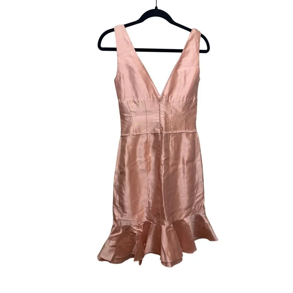 Luca Luca Silk Sleeveless Dress Made in Italy Sz. 44 (US S) Pink - Image 7