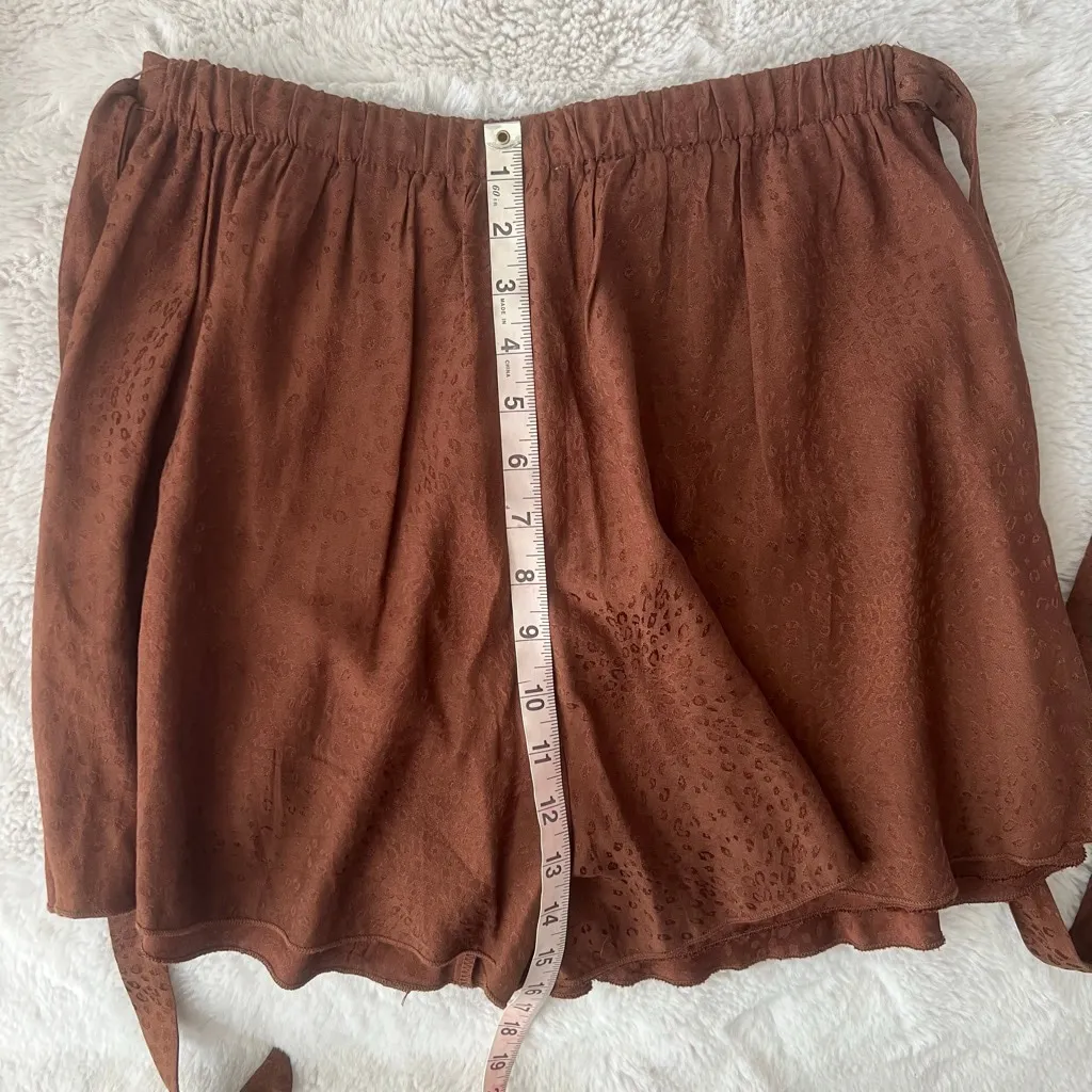 Women's KIRIOUS Brown Leopard Print Wrap Skort Size M Viscose Blend - Image 8
