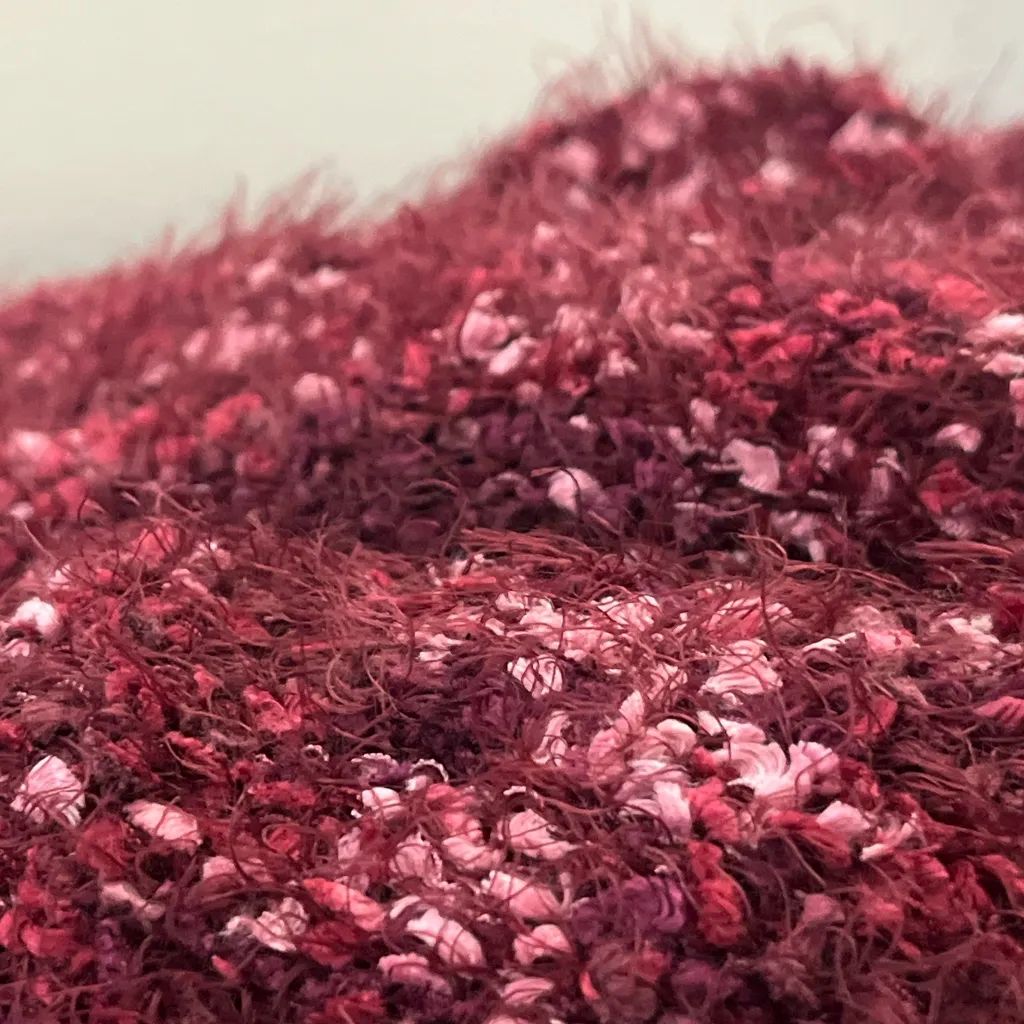 Knox Rose Textured Loop Knit Sweater Cowl Neck Pullover Burgundy L - Image 4