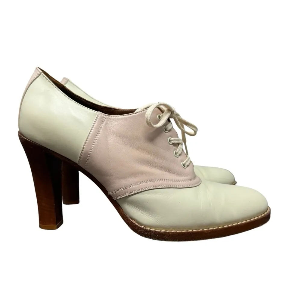 RALPH LAUREN Collection derby lace tie heels, made in Italy, size 10 - Image 10