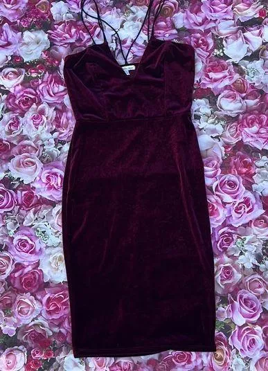 Charlotte Russe Red Bodycon Midi Dress
