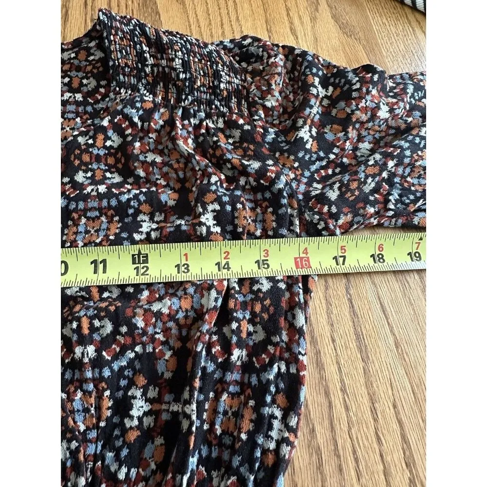 Knox Rose Midi  Faux Wrap Dress XS  Floral Tiered Maxi V Neck Elastic Waist - Image 12