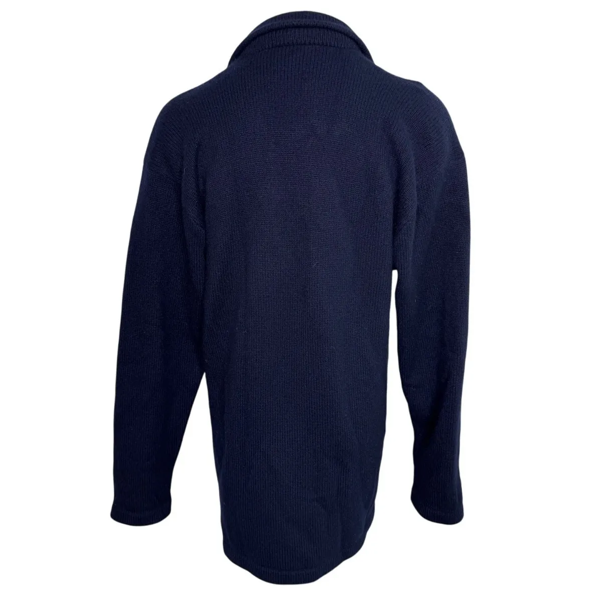 Polo Ralph Lauren vintage 100% Cashmere Logo Sweater Blazer navy blue size S - Image 6