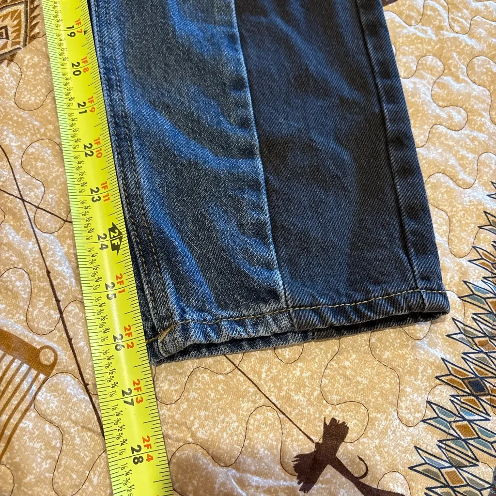 PacSun Ultra High Rise Slim button fly Two-Tone Black and Blue Women Jeans Sz 29 - Image 9