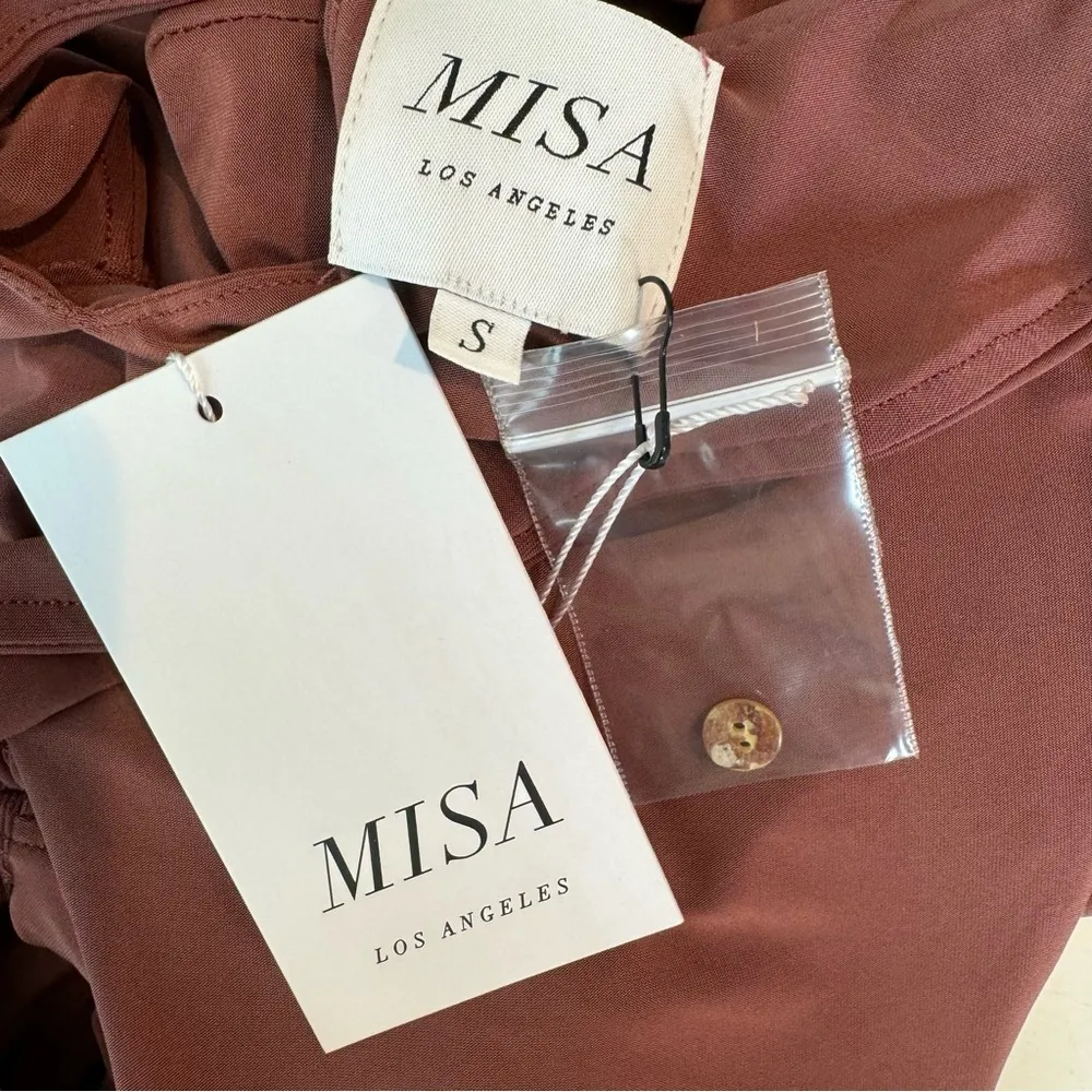 MISA LOS ANGELES Lyra Cut Out Jersey Knit Maxi Dress Cocoa Brown Size S NWT - Image 10