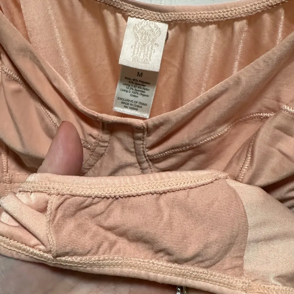 We are HAH x Free People NWT Eyes on Top Bustier Bodysuit in Copper Rose Sz M Pink Size M - Image 5