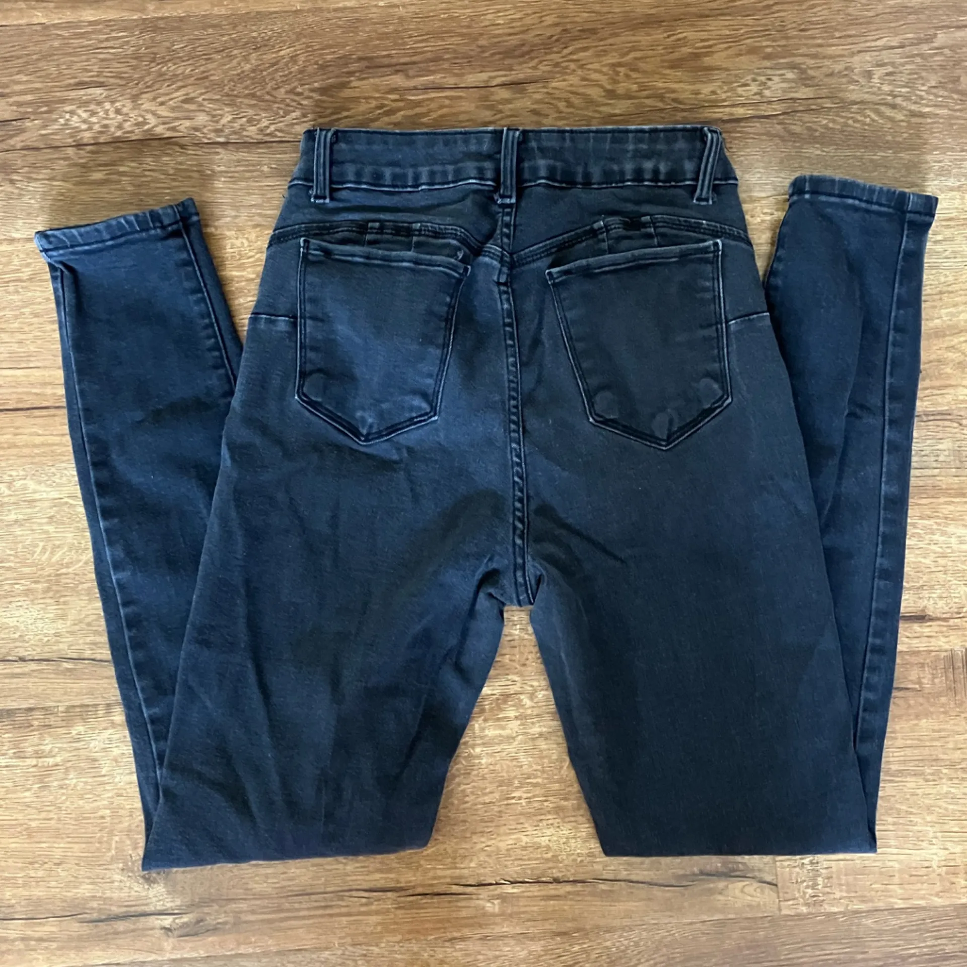 Wax Jean Black Denim Skinny Jeans Stretch Jeans High Rise Junior's Size 11 - Image 4