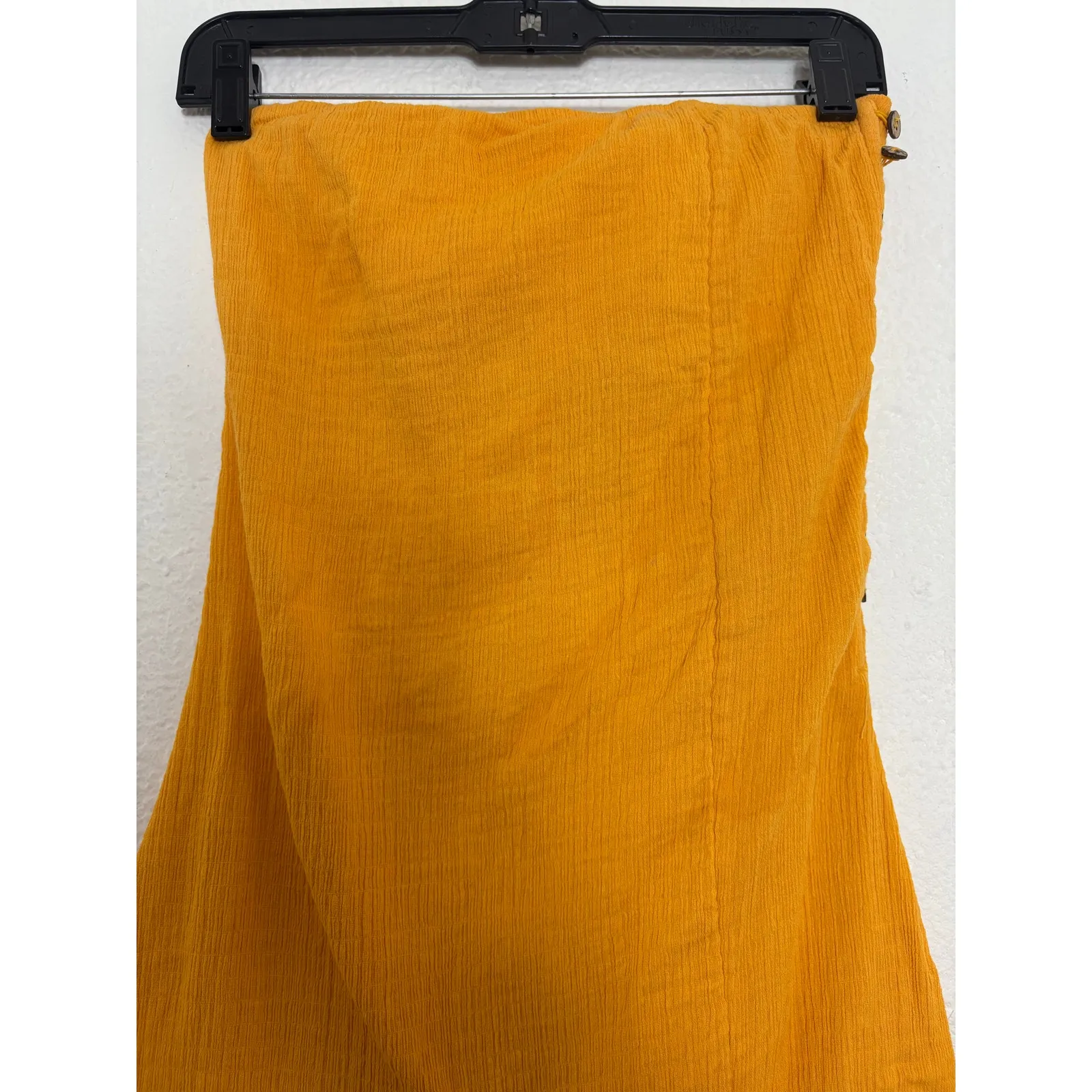 Free People Made Me Blush Midi Dress Size Small Yellow Asymmetrical Ruffle Hem - Image 10