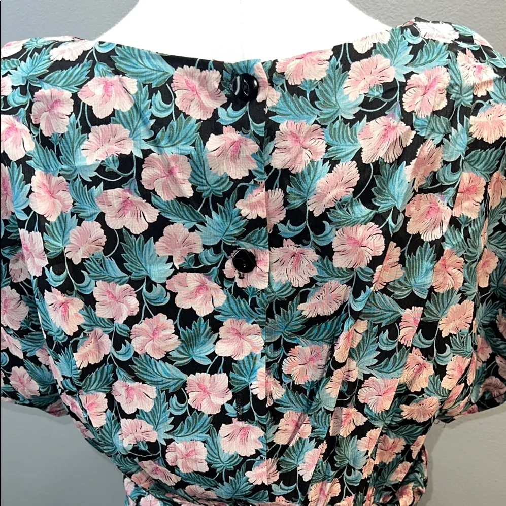 E.D MICHAELS 80s vintage Floral Dress size 9/10 order(35) Pink - Image 8