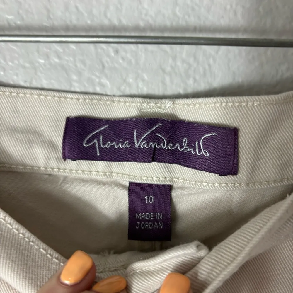 Gloria Vanderbilt Jeans Womens 10 Missy Short Amanda Stretch Tapered Ivory - Image 4
