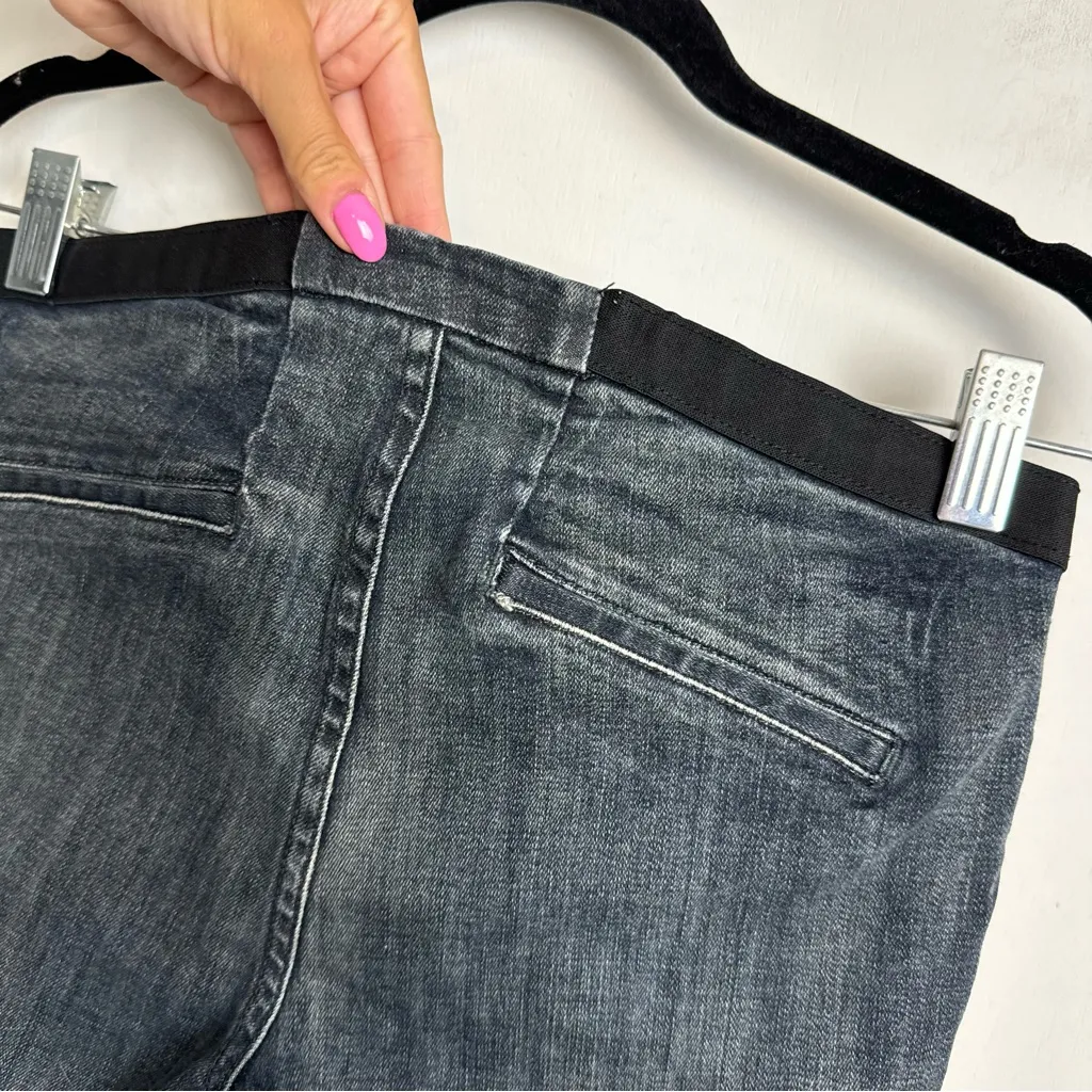 Helmut Lang Pull On Skinny Jeans Sz 26 Ankle Distress Wash - Image 15