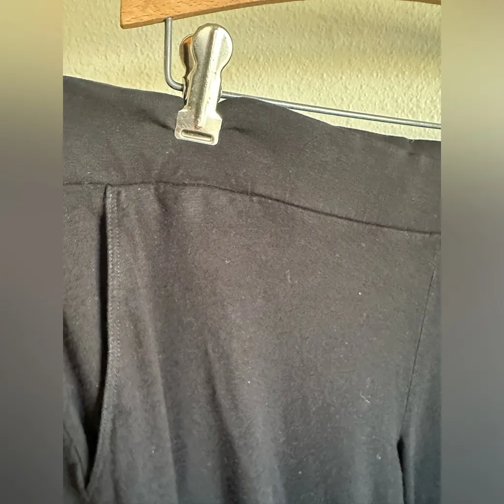 EILEEN FISHER BLACK Legging with large elastic waistband. - Image 6