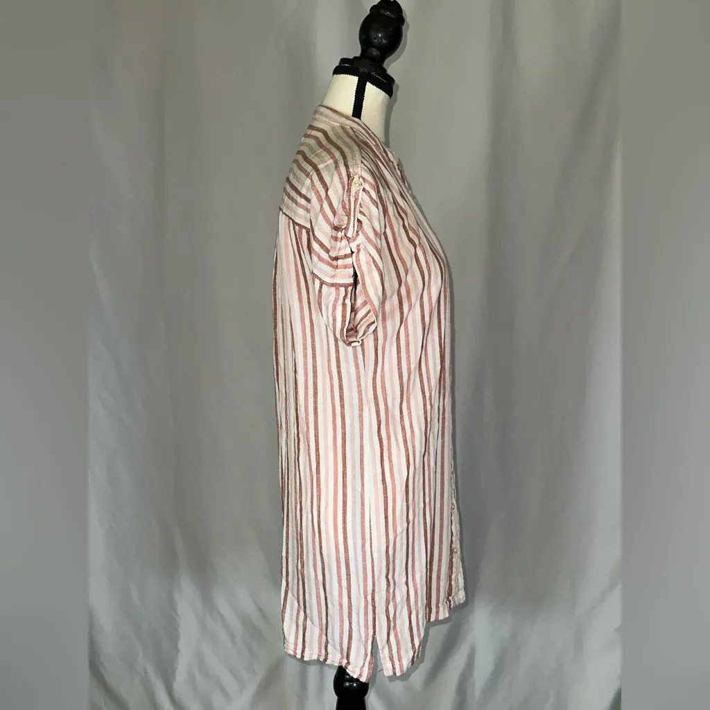 Thread And Supply Button Up Shirt Dress White Size XS - Image 4