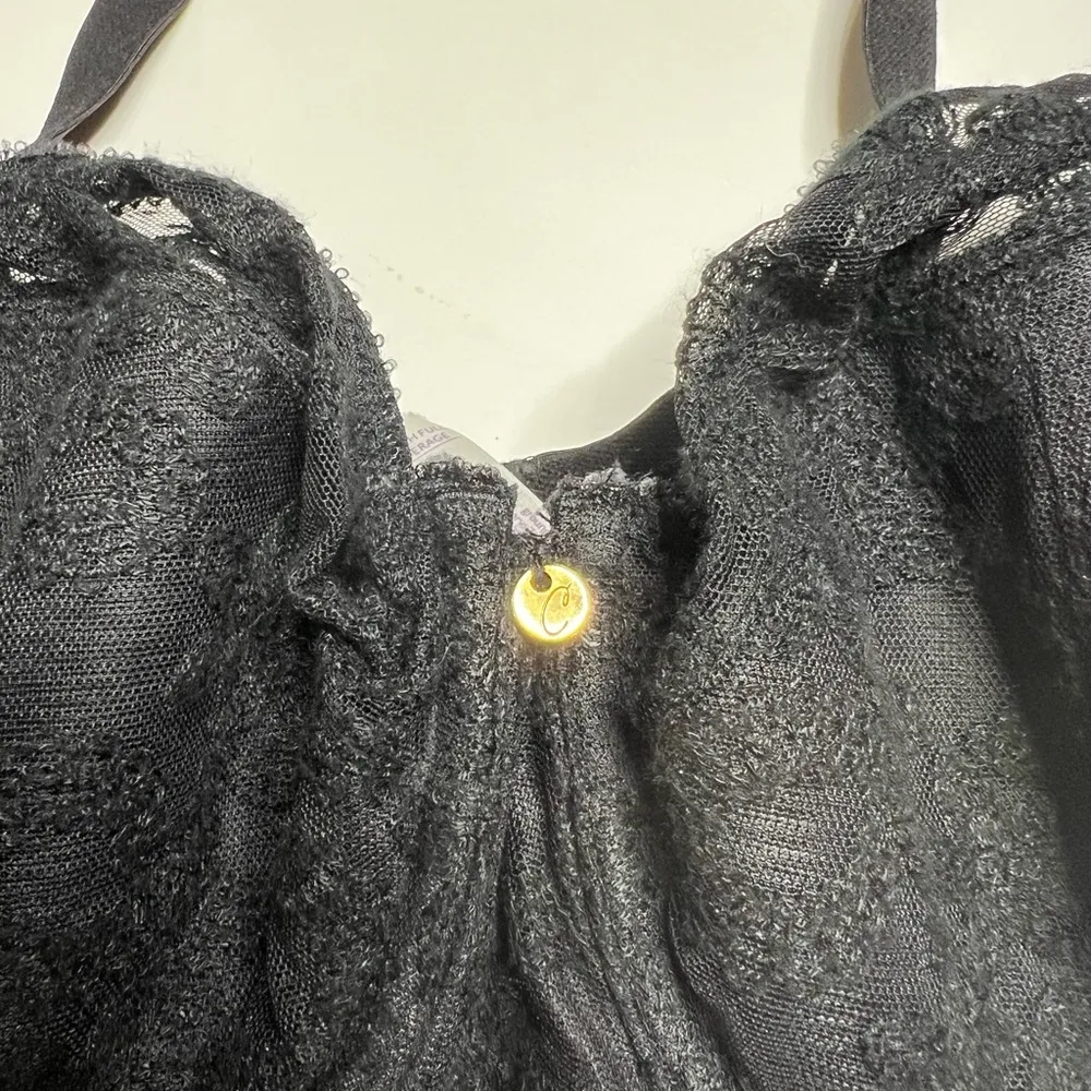 Cacique lane Bryant French full coverage size 42DDD black lace - Image 3