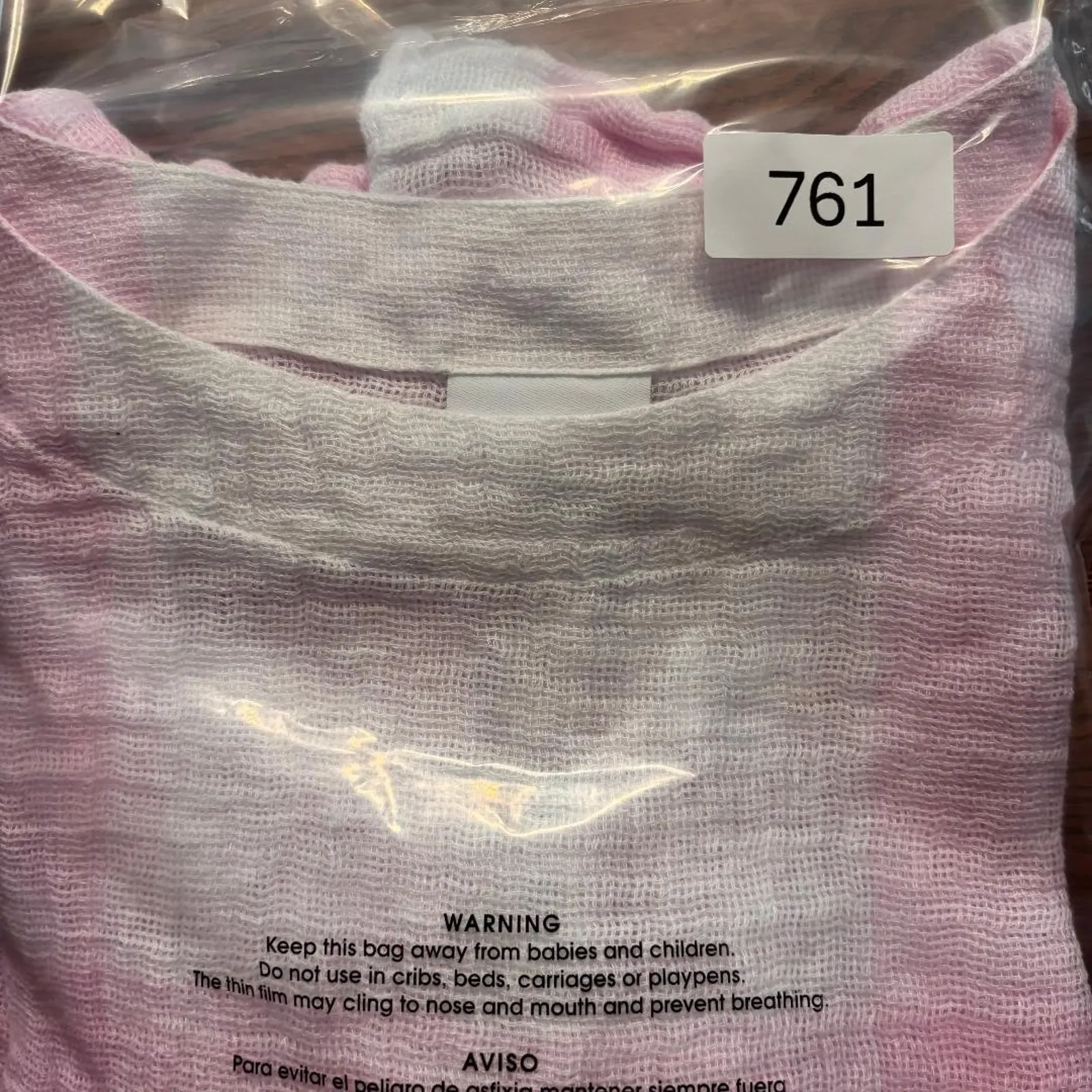 Pure Jill Linen Top 3/4 Sleeve Pink & White Women's Size XS Cropped Beach Boho - Image 7