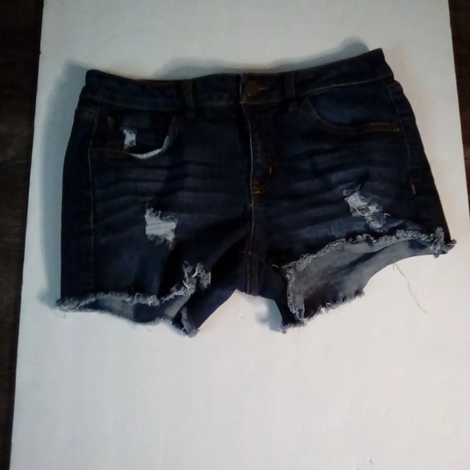 Refuge Distressed Denim Shorts 6 Festival Boho Hippie Costal Cowgirl Normcore - Image 3