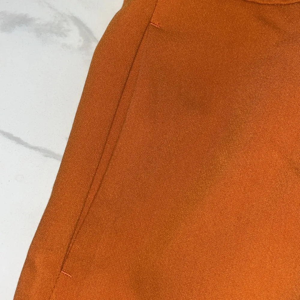 NEW Zara High Waist Burnt Orange Stretch “THE GABRIELLE PANTS” Pant Trousers S - Image 15
