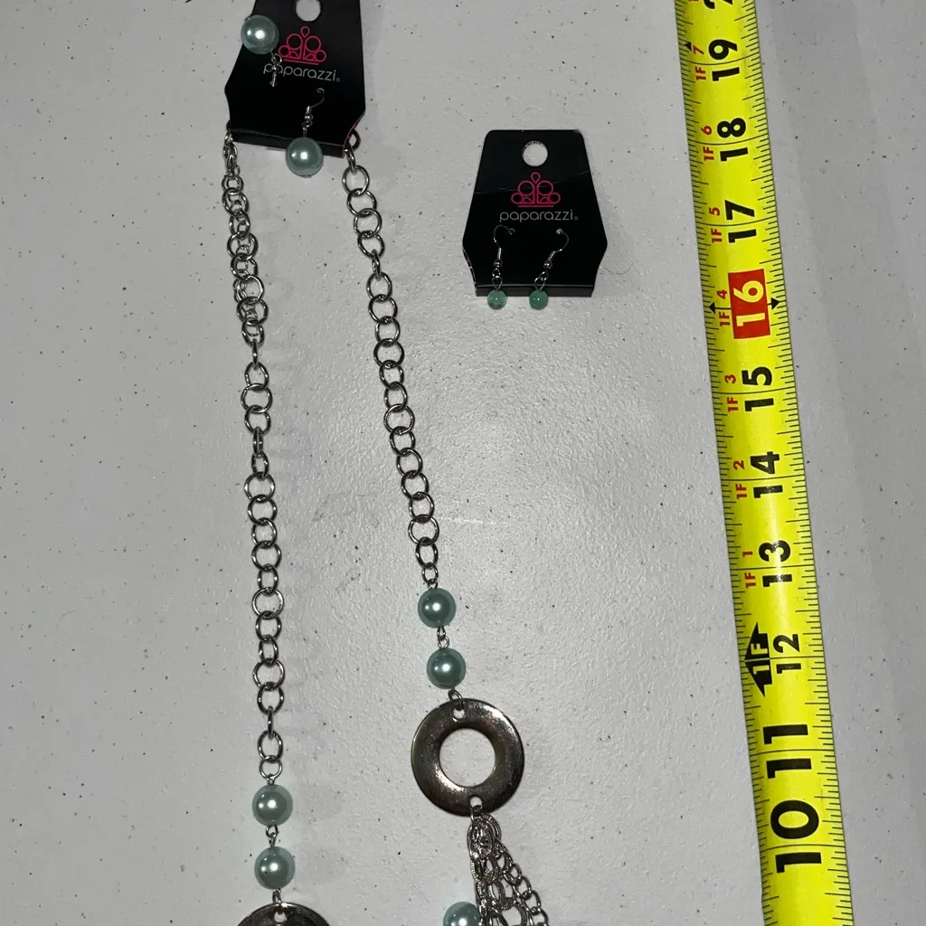 Paparazzi 💙 NWT  3 pc Bundle Teal Beaded Jewelry Set - Image 3