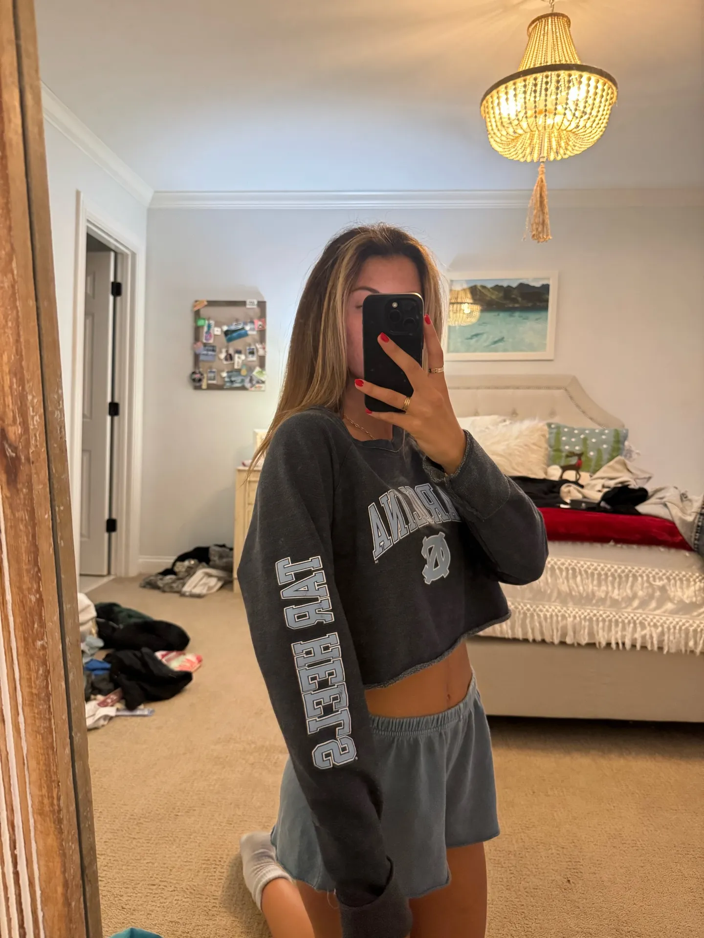 Carolina Tar Heels cropped sweatshirt Blue Size M - Image 3