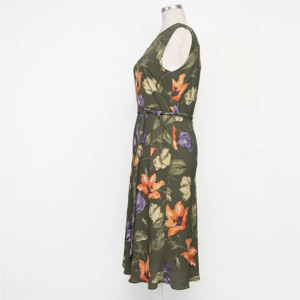 Lauren Ralph Lauren - Floral Belted Crepe Dress - Image 6