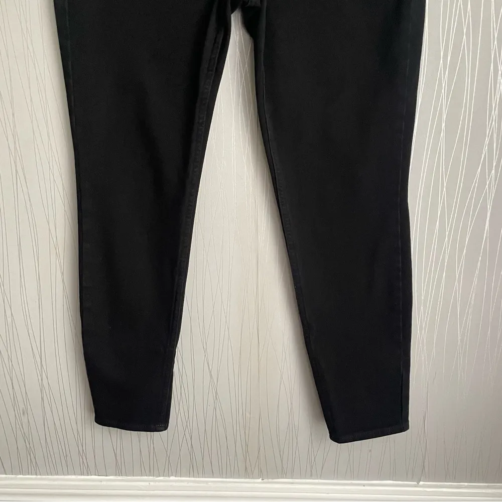 White House Black Market High Rise Skinny Black Stretch Jeans Size 6 - Image 3