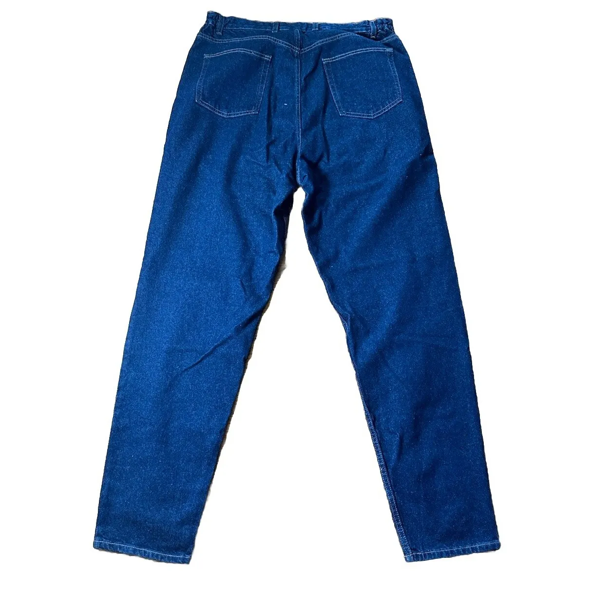 Vintage Eddie Bauer Women's Jeans Blue Denim Cotton High Rise Mom Dark Wash 18T - Image 5