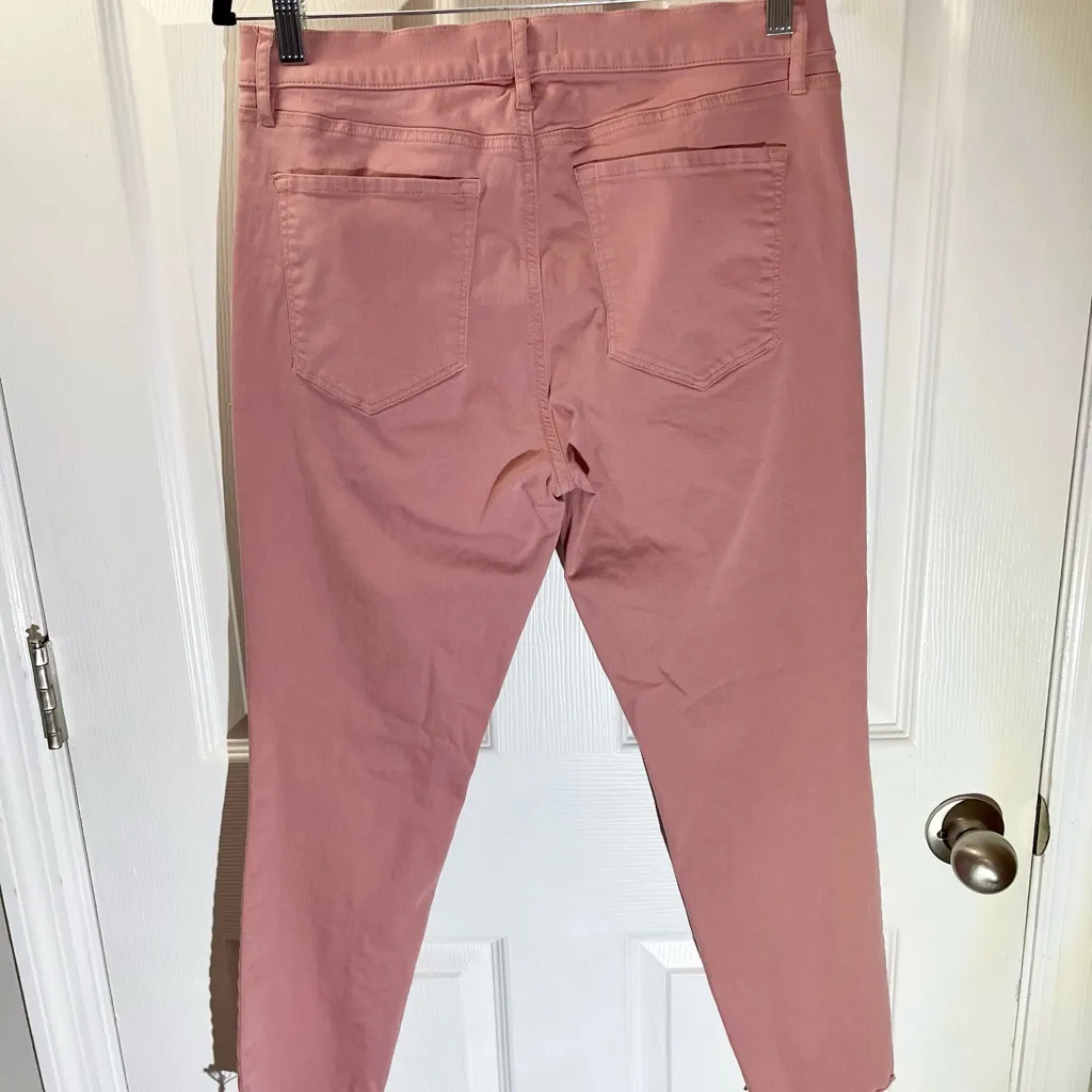 Ann Taylor LOFT Modern Fresh Cut Skinny Crop Jeans Pants Size 29/8 Cool Melon - Image 3