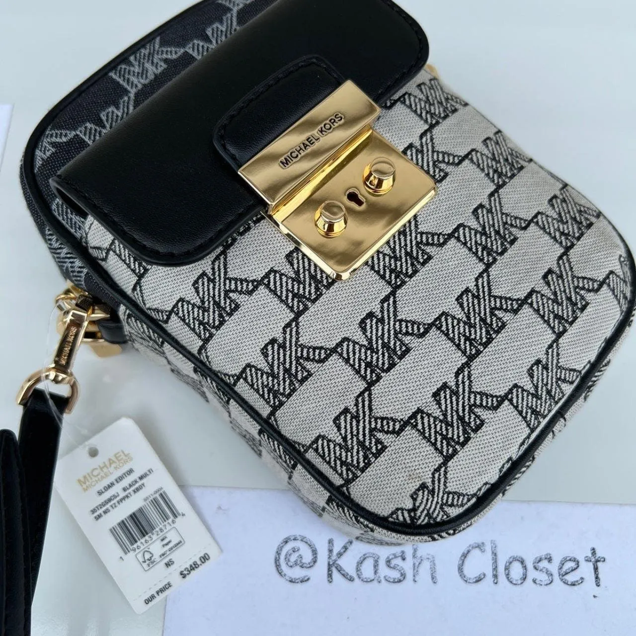 Michael Kors Black Multi Phone Crossbody Sloan SM Top Zip Front Pocket - Image 8