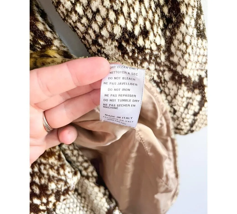 Retrofete | Eleanor Velvet Snake-Print Cocktail Dress | Gold Snake | Sz XS - Image 9