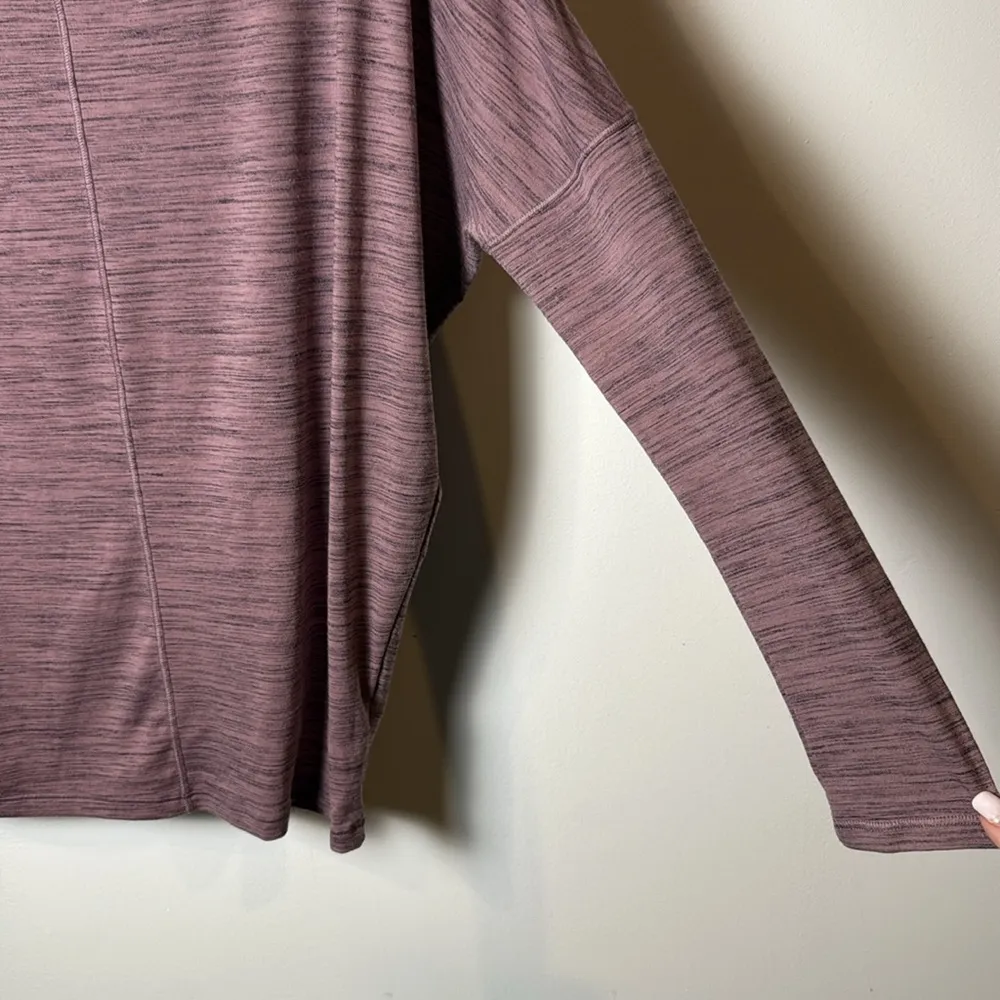 Athleta Women's Flow Top Essence Spacedye in Flora Mauve Long Sleeve Top Size XS - Image 4