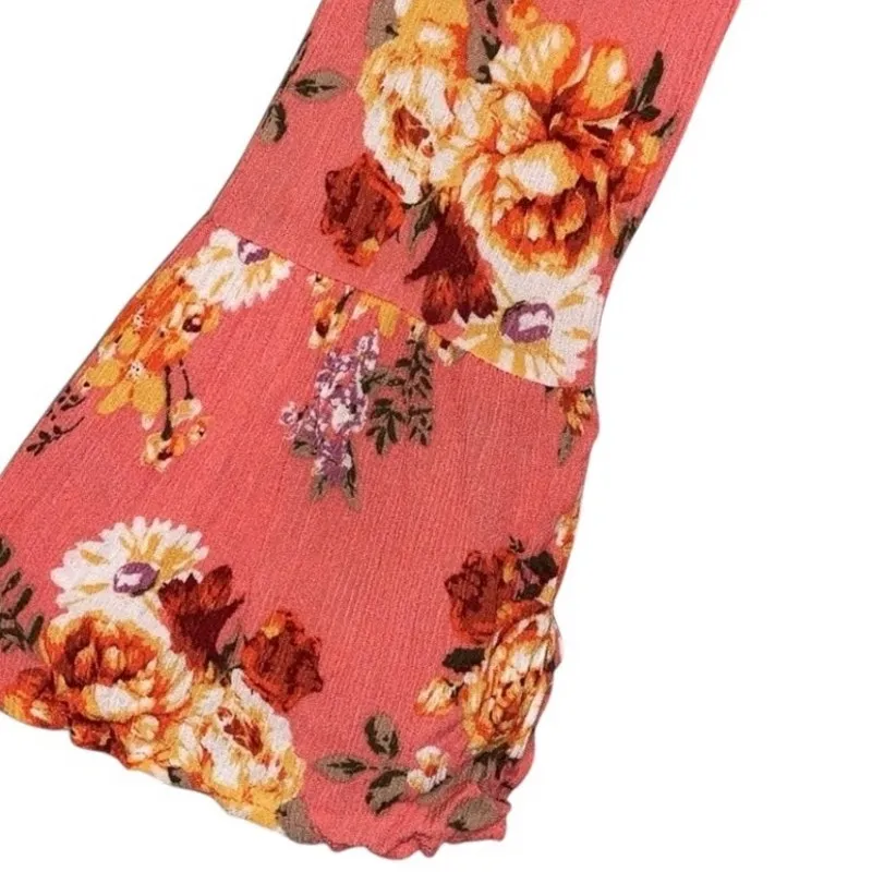 Crave Fame Floral Off the Shoulder Smocked Top Small - Image 2