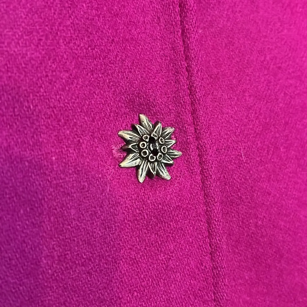 Vintage KGR Wool Blazer Crop Jacket Boardroom Siren Purple 70s 80s Costume Size 8 - Image 2