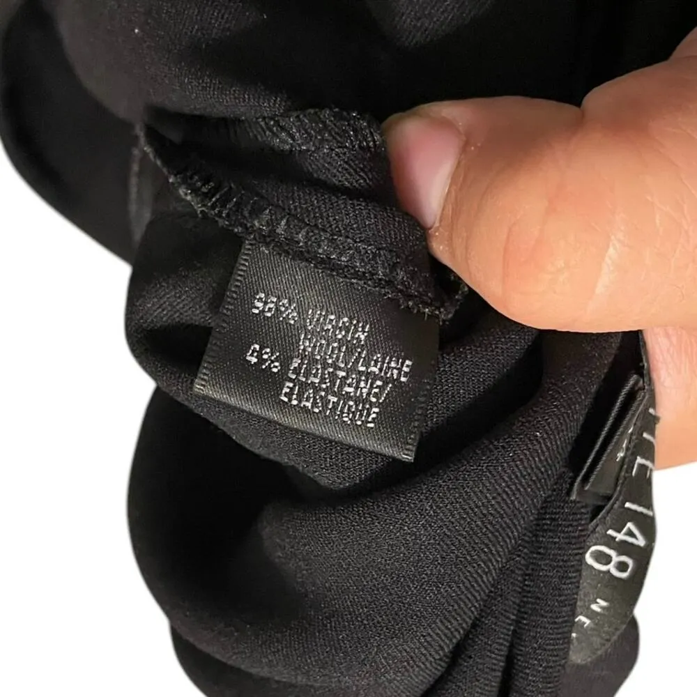 Lafayette 148 Virgin Wool Black Item Cropped Style E0901207 Pants Size 14 - Image 6