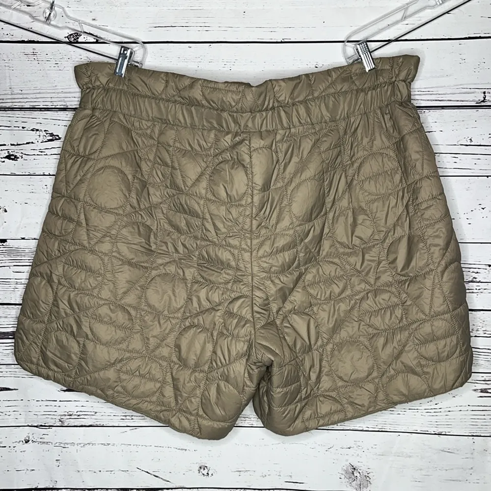 H&M Move Size 3XL Brown Quilted Puffer Shorts w/ Belt - Image 3
