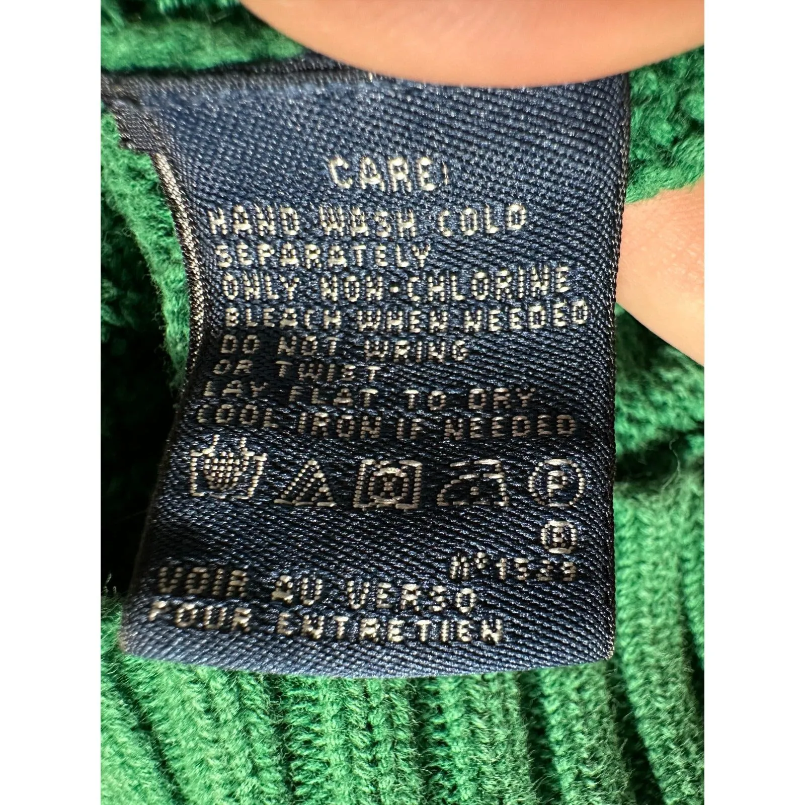 Ralph Lauren Green V Neck Sweater Size Small - Image 5