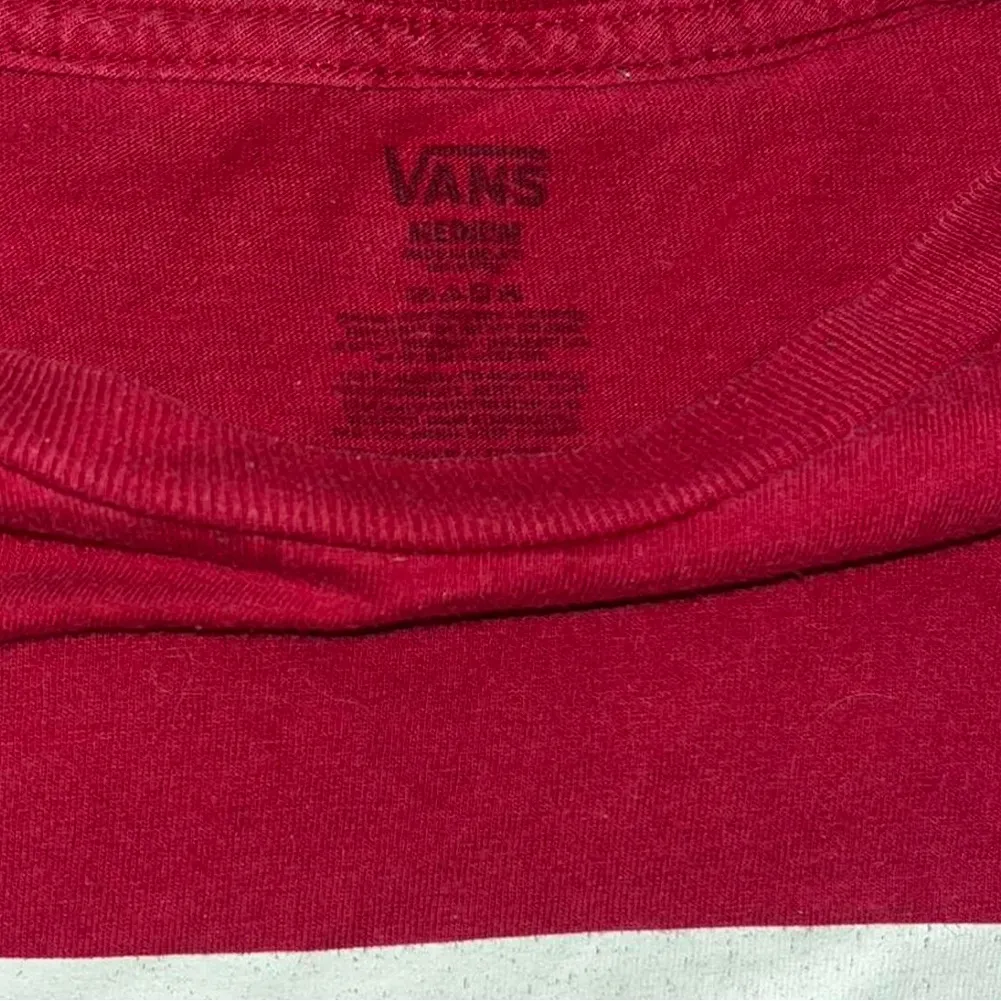 Vans Bold Red Tee with White Accent - Image 4