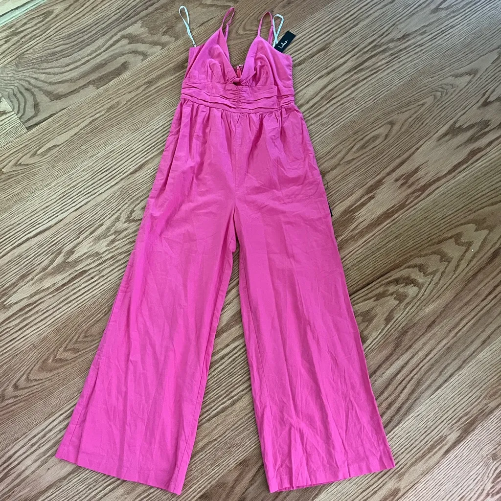 Lulu’s pink linen jumpsuit - Image 9