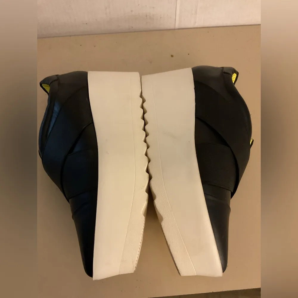 Kendall & Kylie women black leather Slip-On Tasha Wedge Shoes size 9 - Image 10