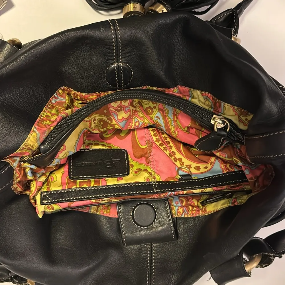 B Makowsky  BLACK LEATHER PURSE - Image 5