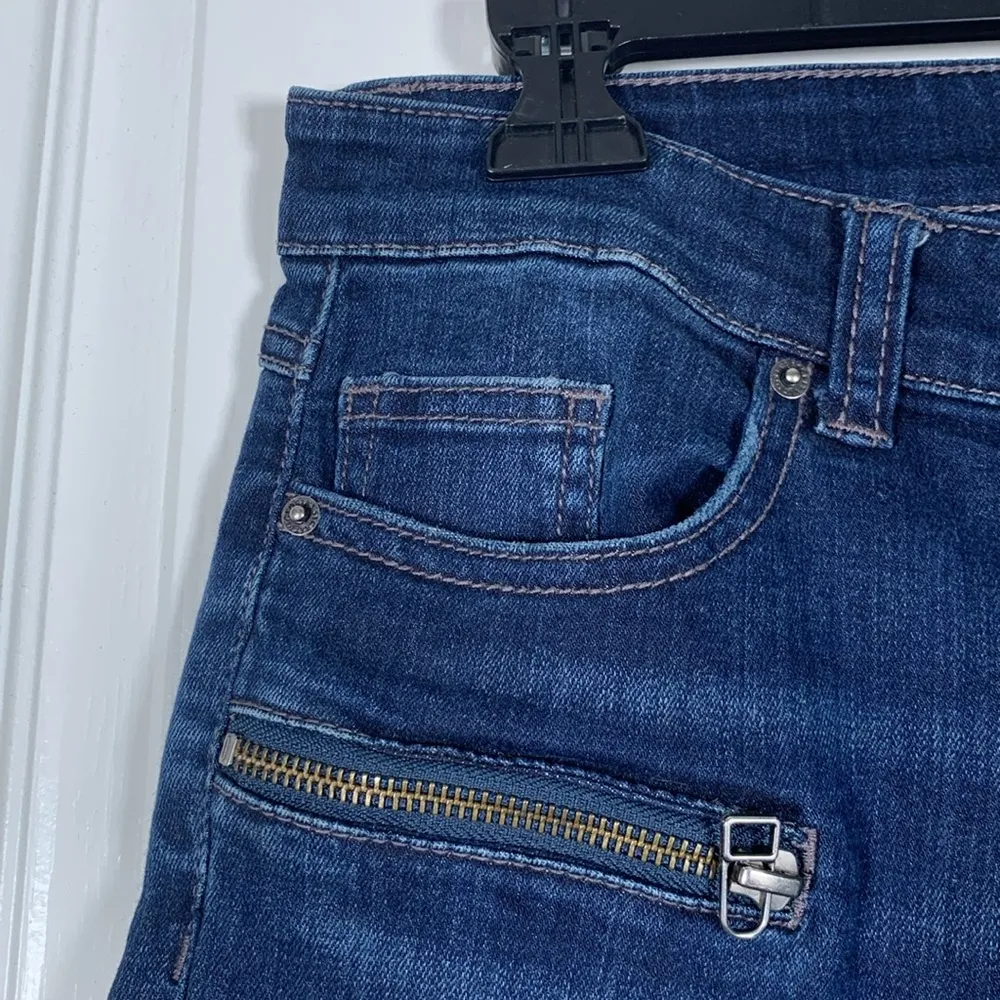 VS Victoria's Secret Crop Denim Blue Jeans Size 4 EUC #DS-1730 - Image 3