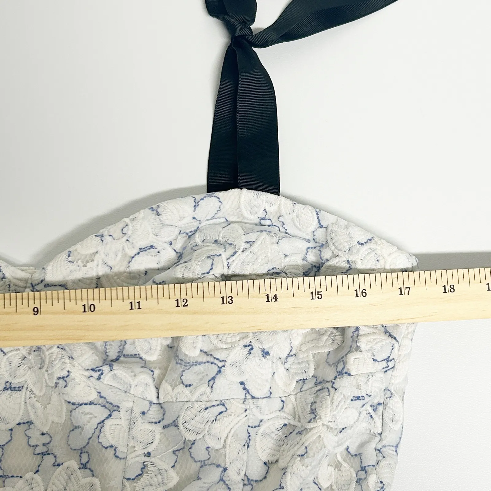 Gianni Bini Womens Organza Floral Lace Peplum Waist Janice Cocktail Dress Size 8 - Image 13