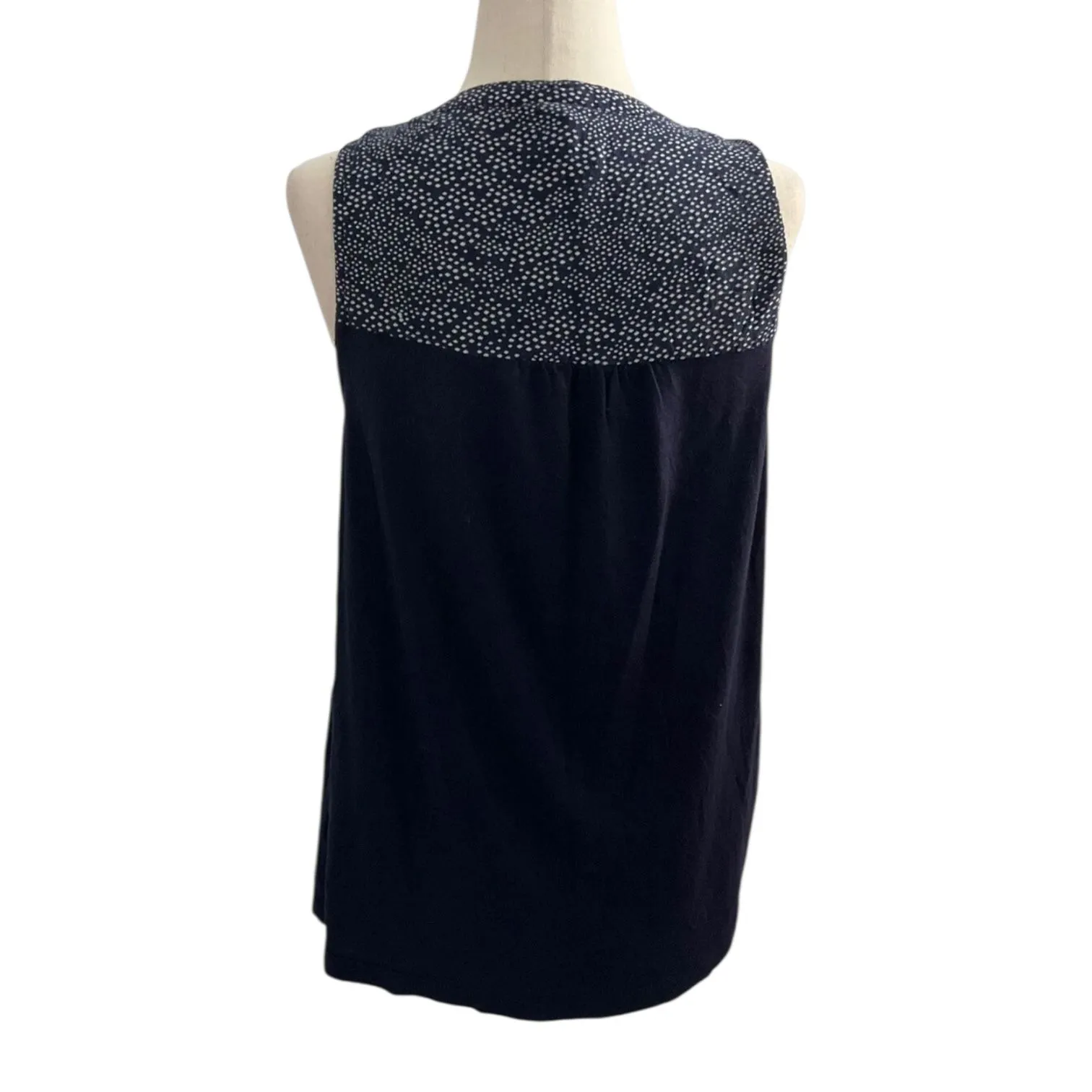 #9 A New Day Blue Sleeveless Front Button Blouse Women's Top Size XS - Image 3