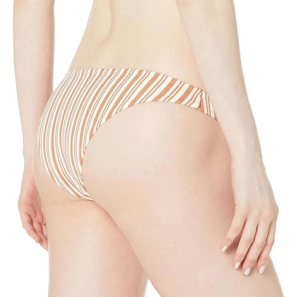 RVCA Tan Striped Medium Hipster Bikini Bottoms NWT - Image 7