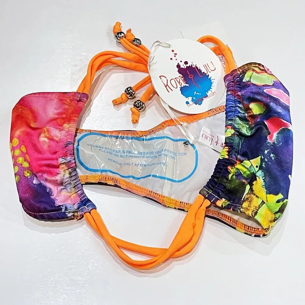 NEW Robb Lulu M Bikini Bottom Drawstring Pant Nova Bright Swimwear Bathing Suit Blue Size M - Image 8