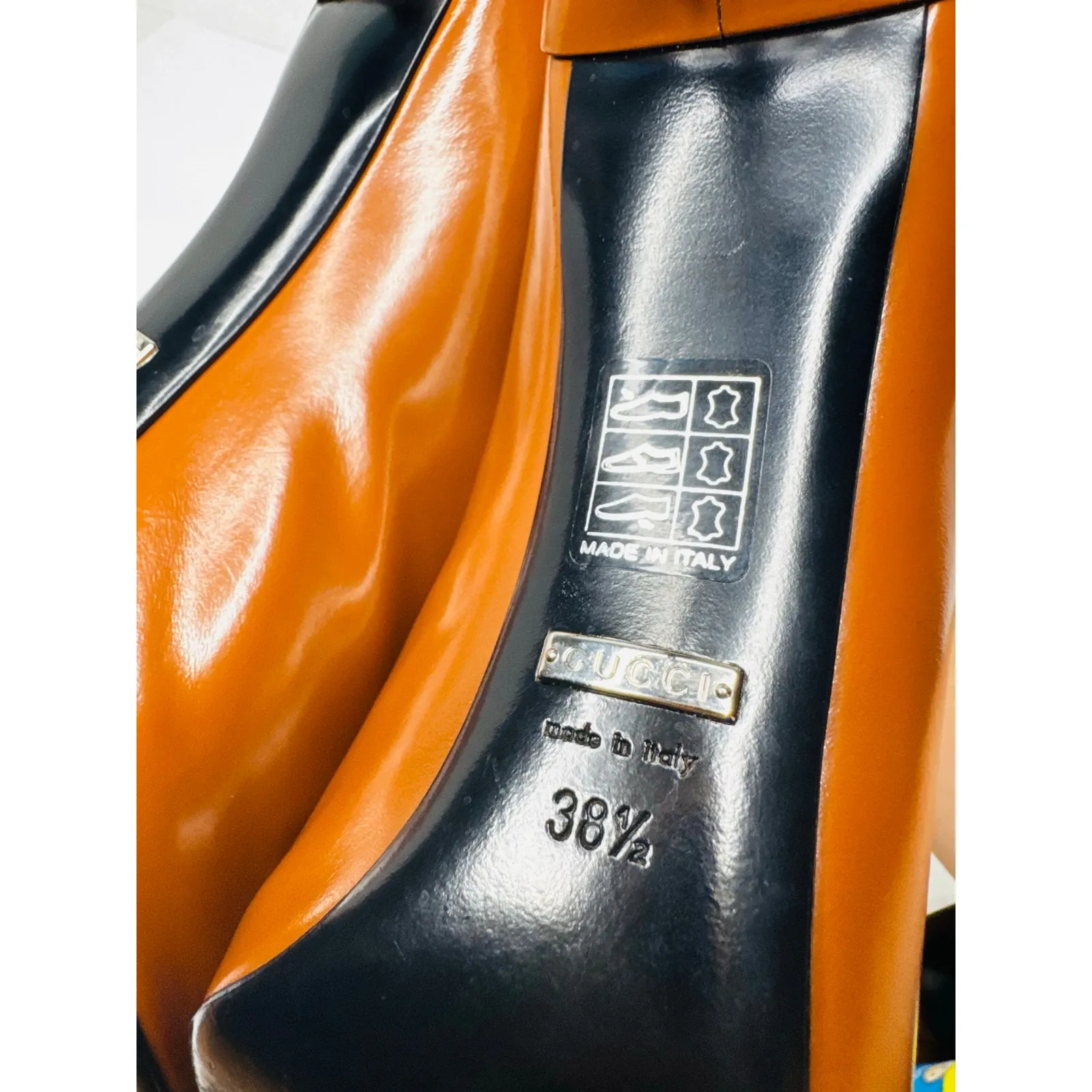 Gucci Brown Leather Kim Lace-Up Ankle Booties Women’s Size 38.5 High Heel Boots - Image 4