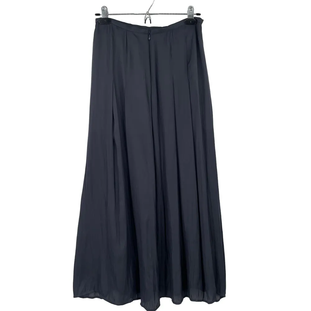 NWT Paige Aerynne Front Slit Midi Skirt In Periscope Satin Buttons Size Small - Image 6