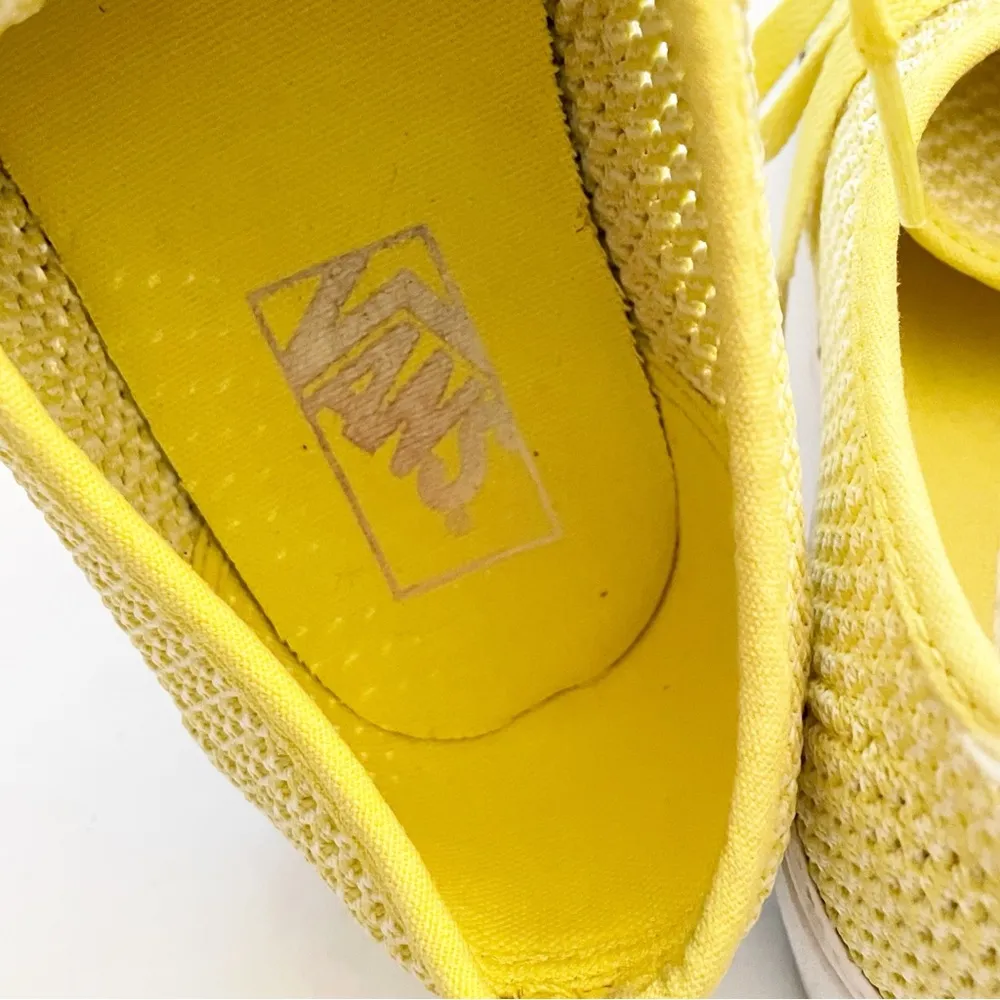 Vans Shoes Mens 9 Womens 10.5 Era Stacked Sneakers Platform 721454 Yellow Mesh - Image 5