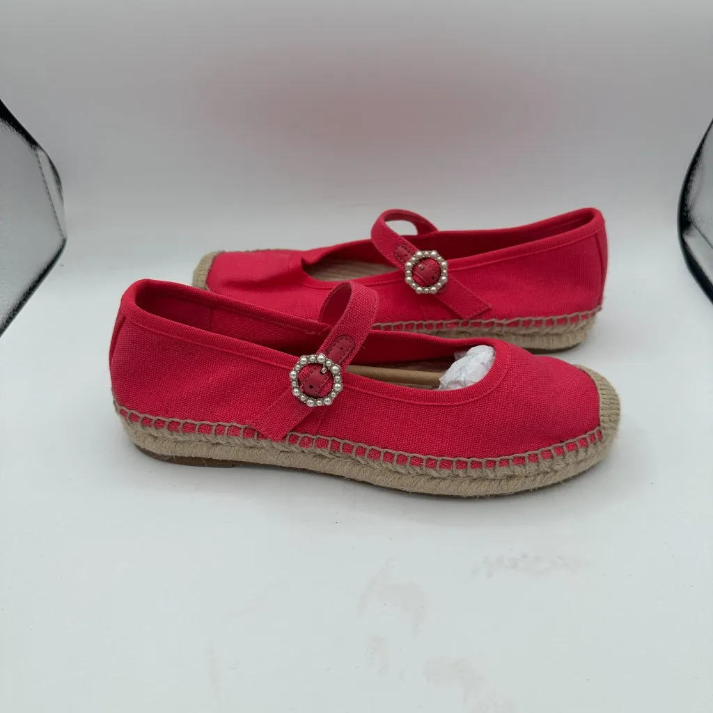 J. Crew Canvas Espadrille Mary Jane Flats Sweet Fuchsia Women's 7 - Image 2