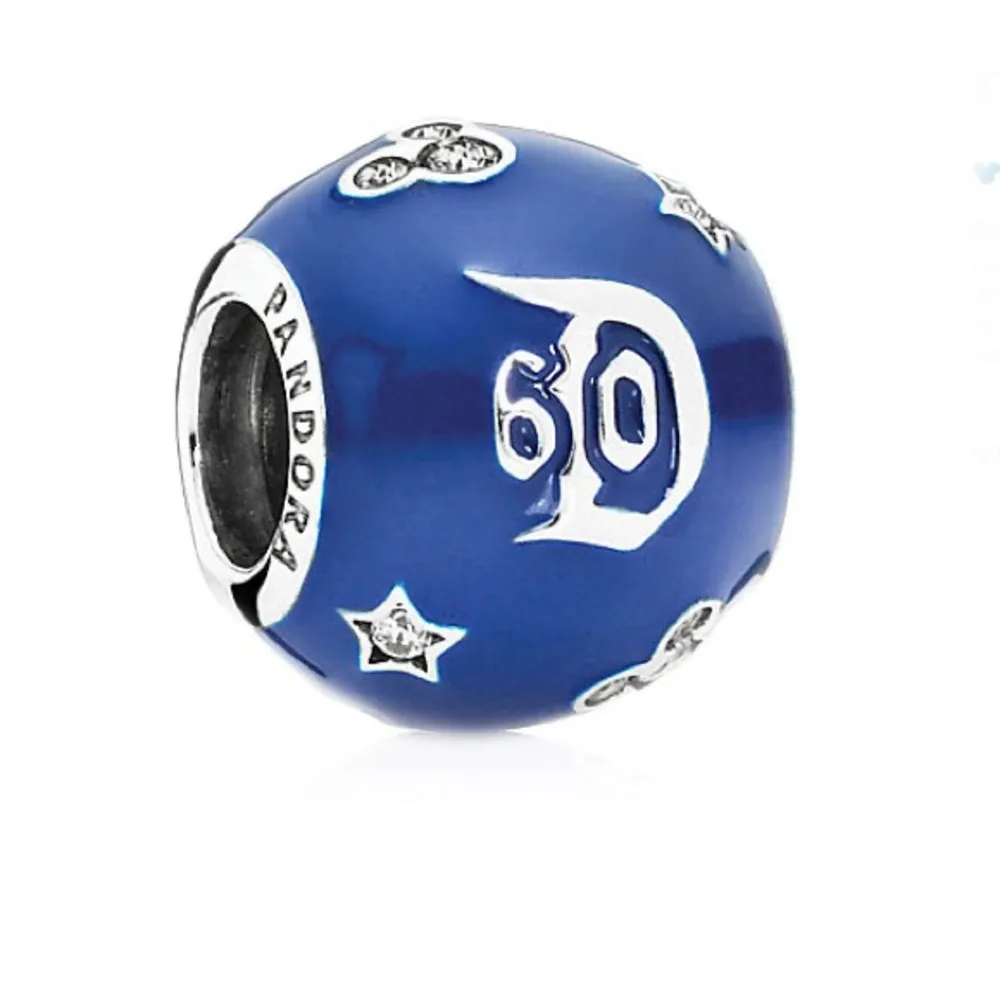 Disney 60th Anniversary Forever Blue Sterling Silver Bracelet Charm - Image 2