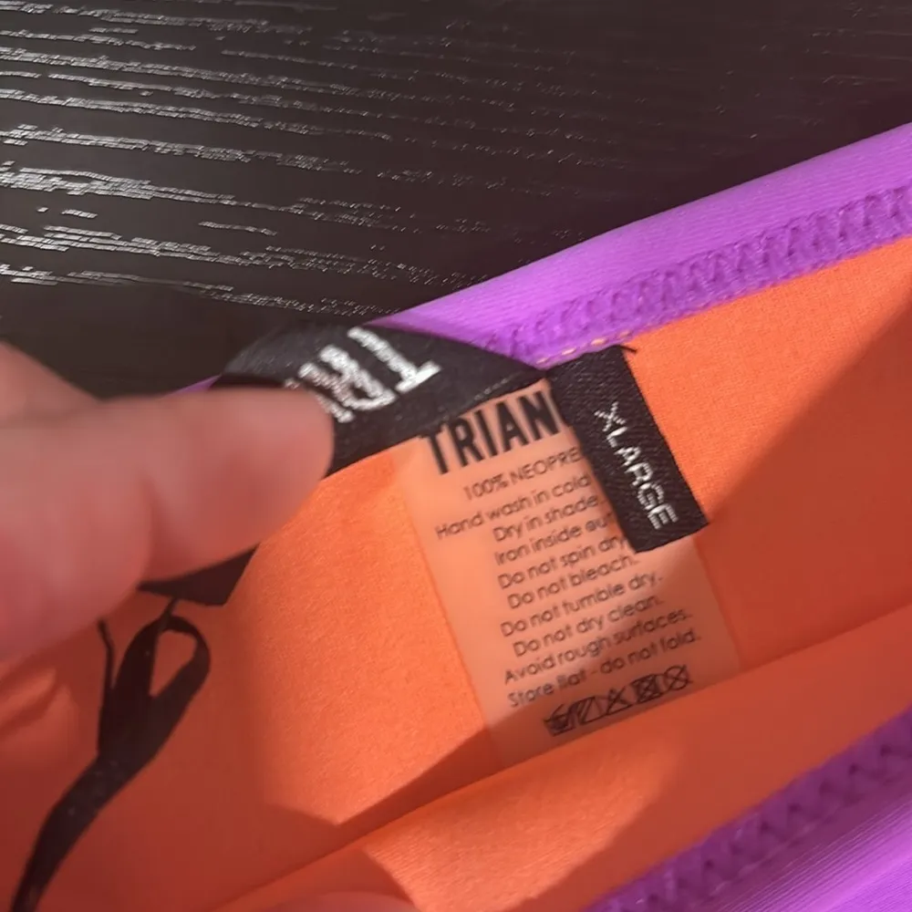 TRIANGL PURPLE NEOPRENE full coverage bikini bottom size XL - Image 3